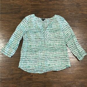 Ann Taylor Women's 3/4 Sleeve V-Neck Top Size S